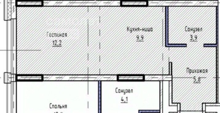 Большая студия 32 кв.м. Москва Перовское ш.